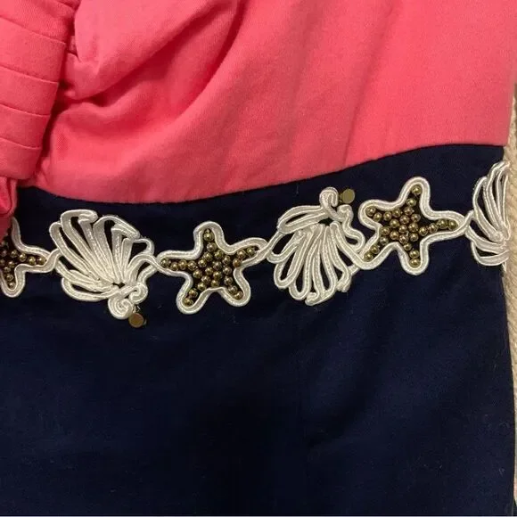 LILLY PULITZER Krissa Strapless Dress Multi Colorblock Pink Blue Size 6 - Picture 5 of 16